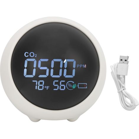 Détecteur de CO2 portable MY002, écran LCD, moniteur de dioxyde de carbone domestique, testeur de qualité d'air intérieur, outil de mesure de gaz précis. (1/5)