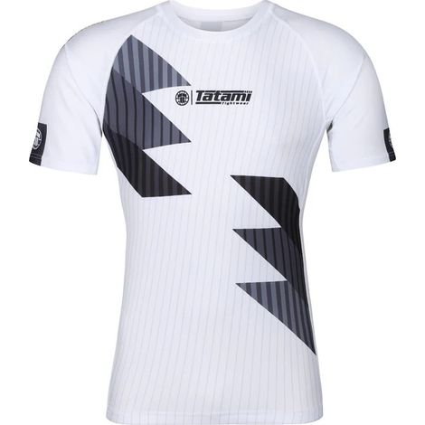 Tatami Rashguard Herren Kurzarm Abstrakt Weiß/Grau M