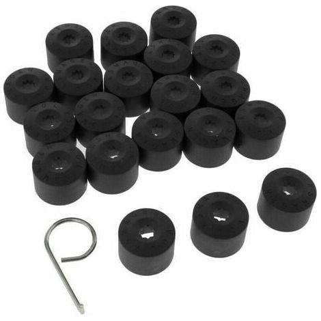 Cache écrou noir 20 pièces – Protection pour boulons de roue – Installation facile – Compatible Volkswagen – Mowze (1/2)
