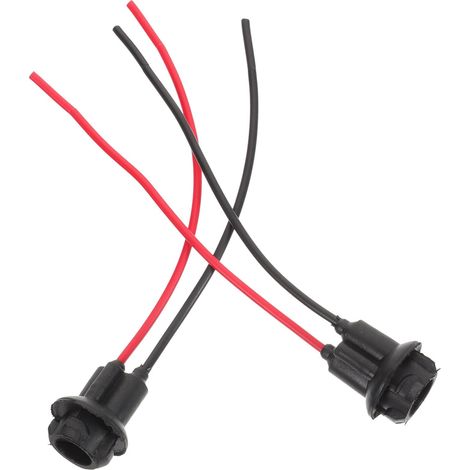2 Pièces Douille Ampoule Voiture T10, Caoutchouc Cuivre Noir (1/5)