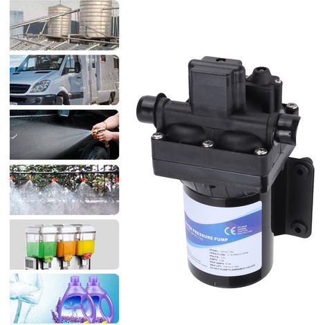 Pompe à eau de surpression électrique alimentée par batterie CC, type pressostat, pompe à eau auto-amorçante à membrane haute pression à quatre chambres, surpoids (1/5)