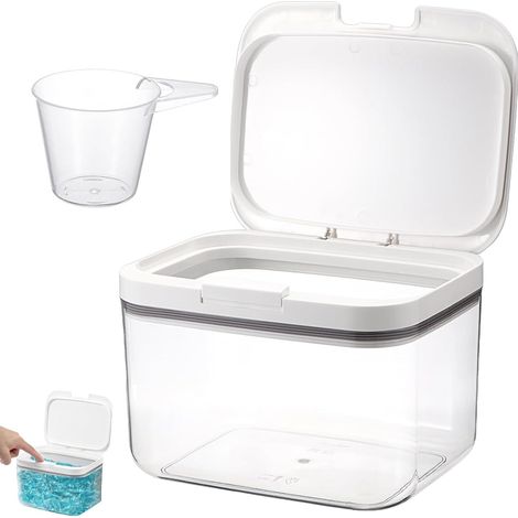 Aufbewahrungsbox für Waschmittel, 2,8 l / 4,5 l / 5,5 l, mit Deckel und luftdichtem Fach. (1/5)