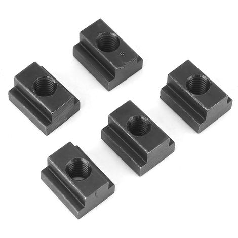 écrous à rainure en T finition oxyde noir, filetage M8, compatibles avec les rainures en T des tables de machines-outils (M8) (1/5)