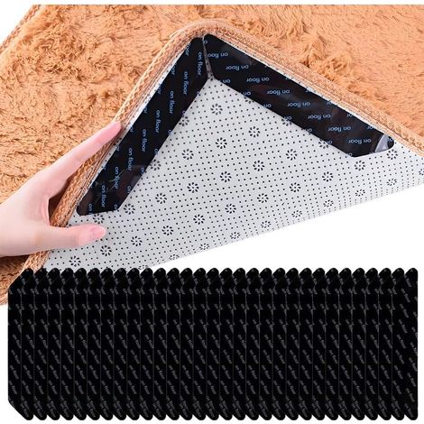 30 pezzi di tappetini adesivi triangolari, riutilizzabili e antiscivolo, per parquet e pavimenti duri (1/5)