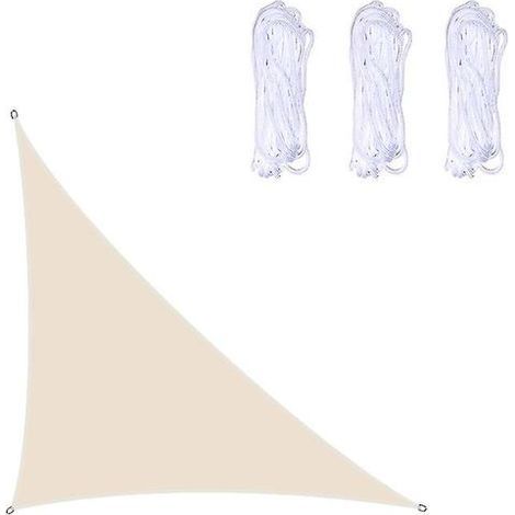 Vela parasole triangolare impermeabile BR-Vie, tessuto ombreggiante traspirante con protezione UV, resistente e traspirante per giardino, patio, campeggio, feste, piscina, set da 3 pezzi (1/5)