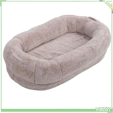 Lit pour chien - FAFEICY - 100 x 70 x 30 cm - Fausse fourrure - Mousse haute élasticité - PVC antidérapant (1/5)