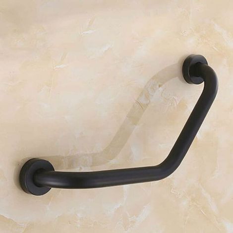 Barre D'appui - Inox Noir - 43 Cm - Charge Max 180 Kg - Installation Murale (1/4)