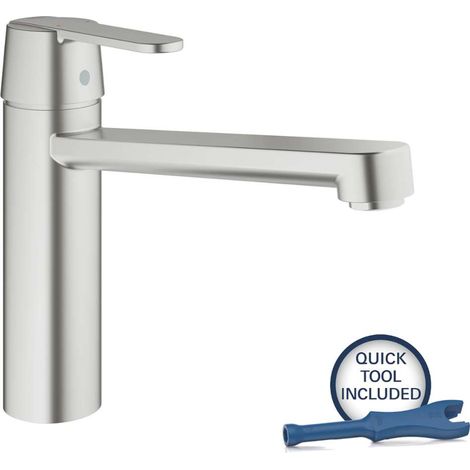 Grohe Miscelatore Cucina Get, Acciaio Satinato, 30196DC0, Vecchio Modello (1/5)