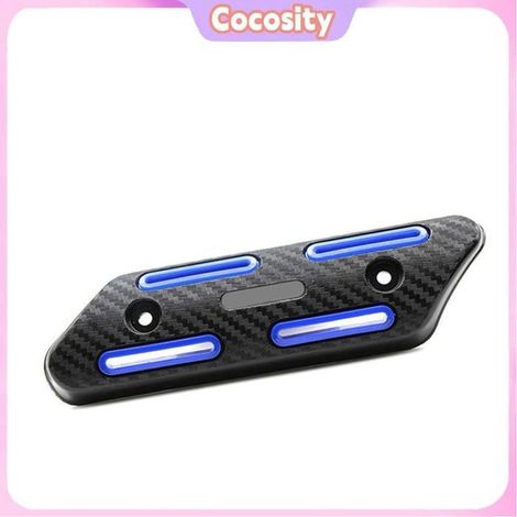Cocosity Protecteur d'isolation thermique d'échappement de moto Motorcycle Exhaust Heat Insulation Protector Retrofit CRF Noir Bleu (1/5)