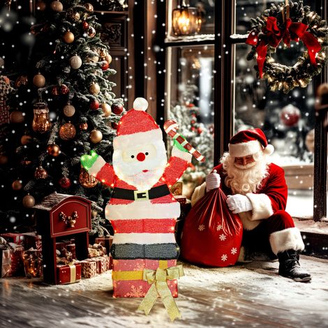 Sapin lumineux de Noël 90 cm, 97 LED lumière chaude, décoration intérieure et extérieure pour célébrations (1/5)
