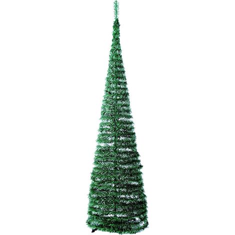 La boutique de noël - sapin de noël pop-up vert - pvc et métal - 300 cm - Vert (1/5)