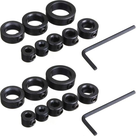 16 Stück 3-16mm Tiefenanschläge für Bohrer 2 Set Einstellbarer Kragen Tiefenanschlag Bit Positionierer Ring Locator (1/5)