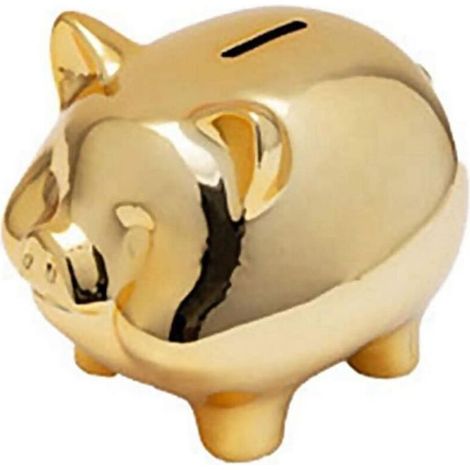 Tirelire en CéRamique Or Cochon Tirelire Mignonne Tirelire Ameublement CréAtif DéCoration de Cochon Chanceux, Cochon d\'or