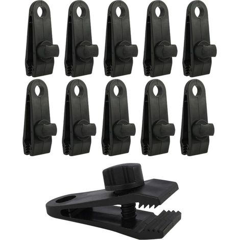 Attaches Anti-Vent pour Bâche Résistante – Pinces Crocodile à Verrouillage Automatique Légères – Idéales pour Camping, Piscine et Abris (10 Pièces) (1/5)
