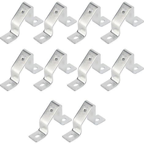 Lot de 10 supports de montage en U pour rail C45, en acier inoxydable, avec guide incliné et connecteur en forme de U, trou M4. (1/5)