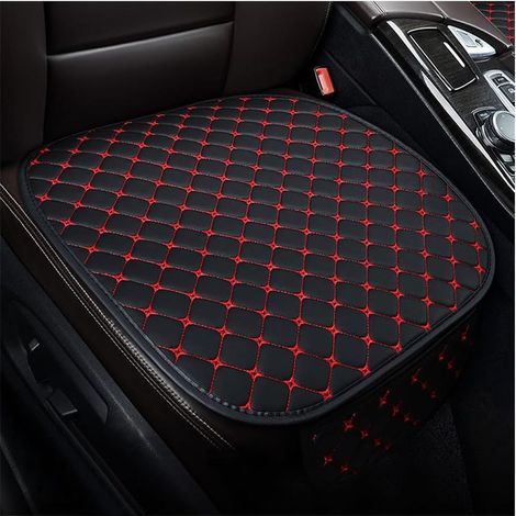 2 Pièces Protecteur Sièges Avant Doux Confort, Coussin pour Siège Avant Voiture avec Fond Antidérapant, Housse Siège Auto pour Camion (Rouge) (1/5)