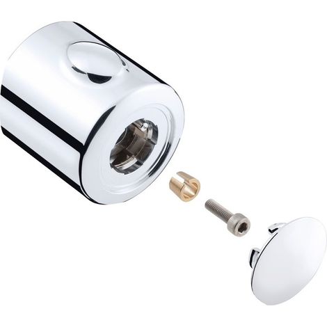 Hansgrohe – Poignée de réglage Ecostat 1001 SL chromée – Tête de robinet – Filetage 1/2" – Pour installations sanitaires