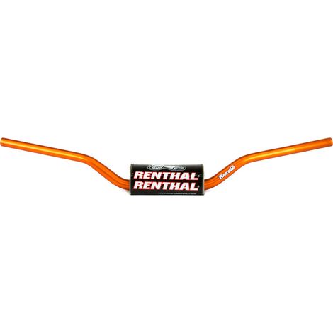Manillar Renthal Fatbar McGrath para motocross, 28,6 mm, naranja con espuma, aluminio.