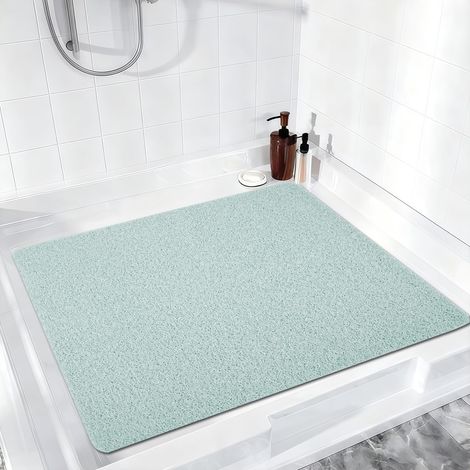 Tapis de douche antidérapant, 80x80 cm, doux, confortable, tapis de douche antidérapant pour baignoire et zones humides, convient uniquement pour les cabines de douche de plus de 90 cm (1/5)