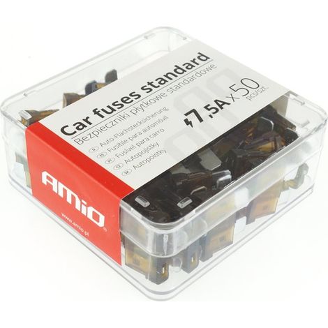 Scatola portafusibili standard per auto, 50 pezzi, 7,5 A, amio-01333 (1/2)