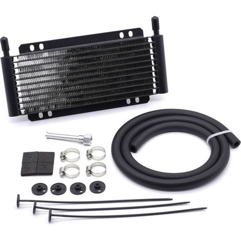 20 rangées - hauteur 190MM - noir，678, radiateur de refroidissement d'huile de transmission universel en alliage d'aluminium refroidisseur d'huile de transmission à distance/convertisseur de radiateur (1/5)