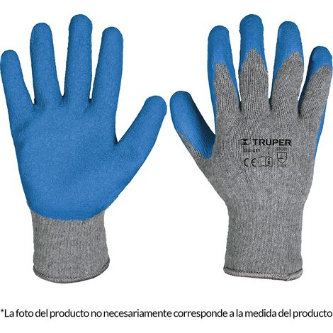 Guantes poliéster recubiertos de látex - Talla M