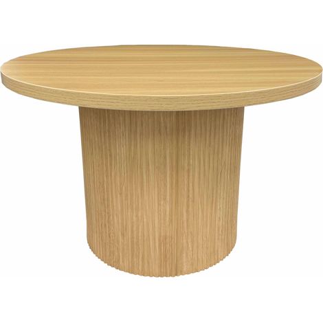 Table basse scandinave ronde 70 cm en bois clair