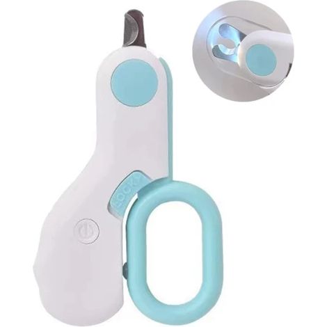 Coupe-ongles pour chien avec lumière LED, outil de toilettage pour animaux, bleu (1/5)