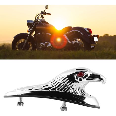 Garde-boue avant universel moto, ornement décoratif tête d'aigle, statue en alliage, accessoire personnalisé pour customiser votre deux-roues. (1/5)