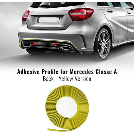 Profilo Adesivo per Dam Paraurti Mercedes Classe A con Biadesivo 3M APT - Confezione: POSTERIORE - Colore: GIALLO