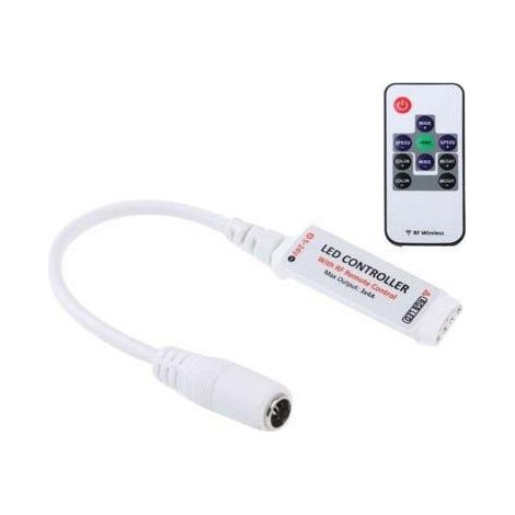 Controlador mini tiras led RGB. con control remoto por RF (1/2)