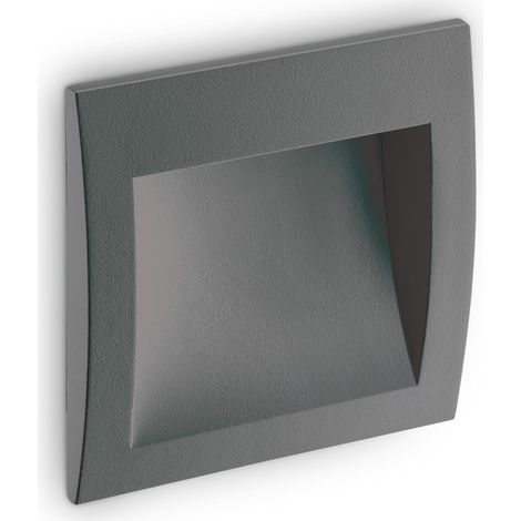 Applique d'extérieur LED carrée encastrable Anthracite IP65, 3000K (1/2)