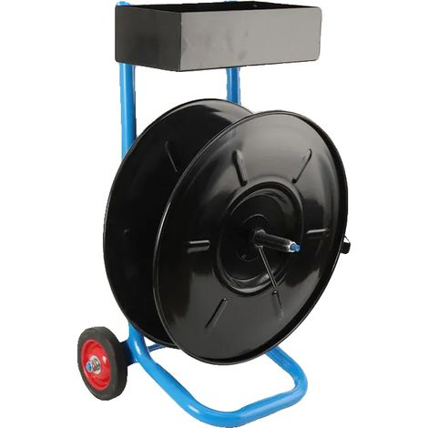 Chariot de cerclage, Acier de haute qualité, Compatibilité 203 x 203 mm, Polyvalent pour plusieurs types de cerclage, Roues en caoutchouc de 8 pouces, Boîte à outils intégrée (1/5)