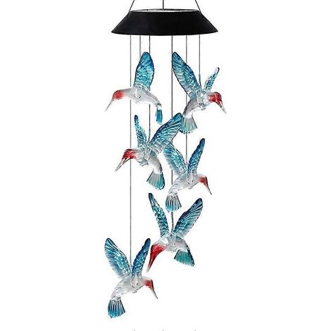 Lumière à couleurs changeantes - Décoration de jardin extérieur, Colibri bleu-- (1/5)