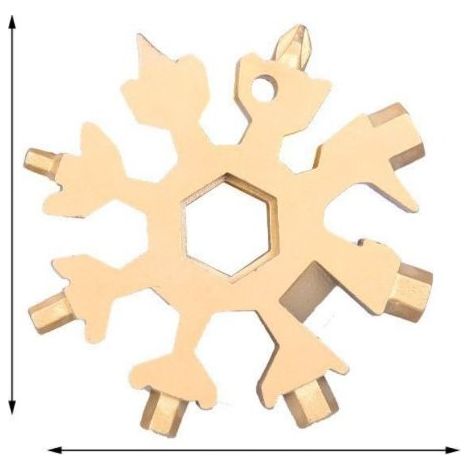 Multi-outil flocon de neige 18-en-1, (or) (1/5)