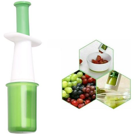 Cortador de frutas, Rebanador, Cortador de uvas, Rebanador manual, Ideal para tomates / uvas / cerezas / fresas, ensaladas y frutas (1/5)