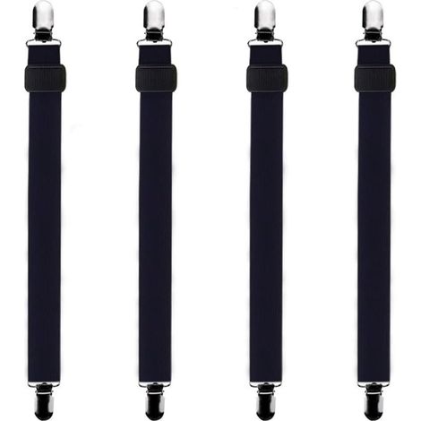 4Pcs (60cm à 120cm) Tendeur Drap Housse Lit Drap Réglable,Tendeurs de Maintien,Convient à Tous Lits et Matelas,Noir (1/5)