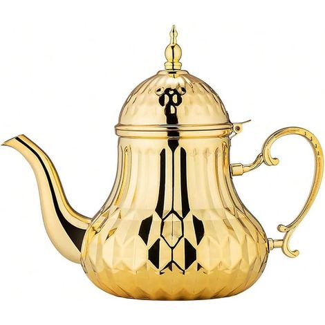 Moroccan Tea Kettle Traditional Moroccan Style Stainless Steel Teapot Teapot Gold (1/5)