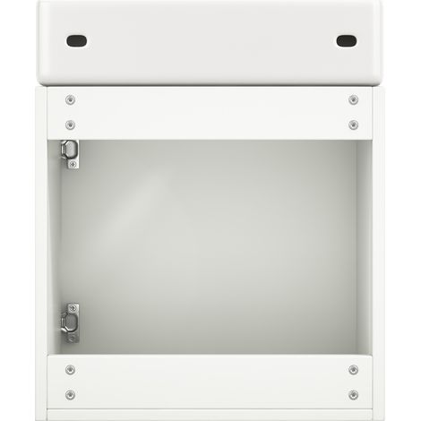 Mobile bagno sospeso con lavabo in ceramica 46 x 26 x 56 cm MDF bianco HOMVRA (1/5)