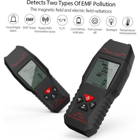 Testeur de CEM MK54 Mini détecteur numérique portable à écran LCD, testeur de rayonnement électromagnétique, dosimètre, compteur (1/5)