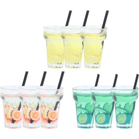 Gobelets miniatures pour maison de poupée, bouteilles pour boissons, accessoires de jeu d'imitation (1/5)