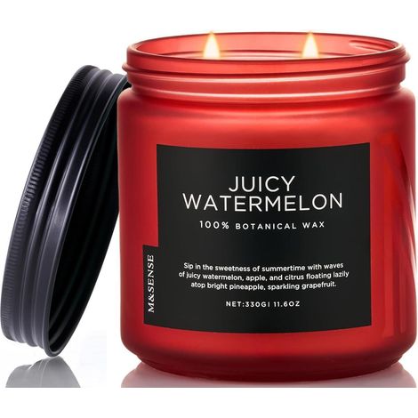 Duftkerze Wassermelone 330g 70h Sojawachs Saftigwassermelone (1/5)