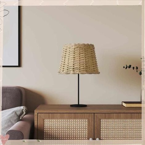 364391 Abat-jour marron 30x20 cm osier (1/5)