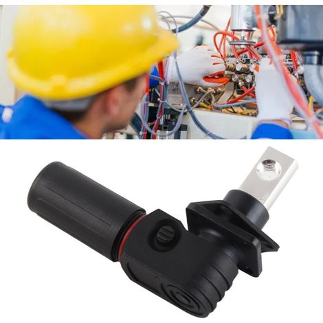 Satz mit 2 M8 200A Einzelleiter-Steckverbindern für Energiespeicherschränke, Hochspannungs- und Hochstrom-Photovoltaik-Energiespeichersteckverbinder, schwarz. (1/5)