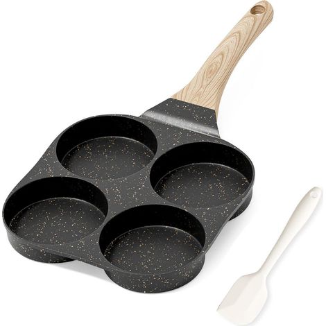 Poêle à omelette 4 compartiments antiadhésive induction granit PFOA free (1/5)