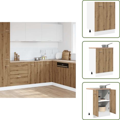 Armoire de plancher chêne artisanal 60x46x81,5 cm - Armoire De Plancher - Armoires De Plancher - Armoire De Cuisine - Étagère De Rangement (1/5)