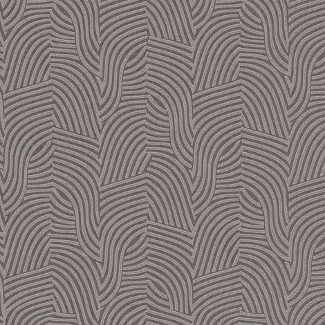 Papier peint à motifs graphiques Profhome 781533 papier peint intissé texturé avec un motif rayé subtilement chatoyant gris gris-argent 5,33 m2