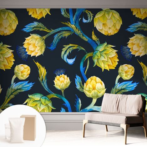 Carta Da Parati Con Design Moderno - Per Rinnovamento Rapido - Non-Woven - Per Interni Moderni Virtuoso delle piante 312x219 cm (1/5)