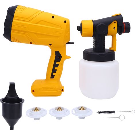 Pulvérisateur de peinture sans fil, capacité 200W, 800ml, 4 buses, pistolet électrique Rechargeable pour l'artisanat de meubles
