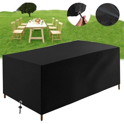 Gartenmöbelabdeckung aus 210D Oxford-Gewebe, verschiedene Größen, wetter- und reißfest, Schutzhülle aus Oxford-Gewebe für Gartenmöbel (160 x 160 x 80 cm) (1/5)